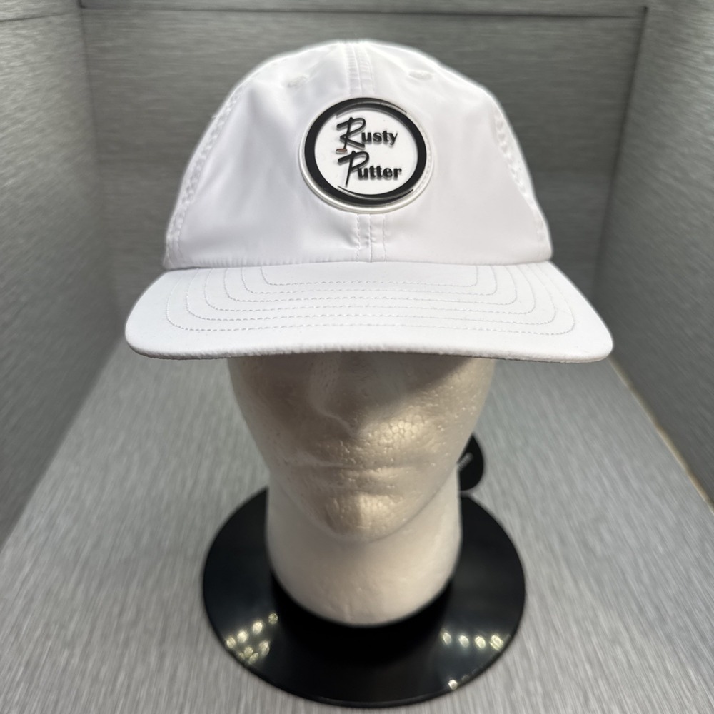 Rusty Putter Tournament Series White Golf‎ Hat UPF 30+ Adjustable Performance